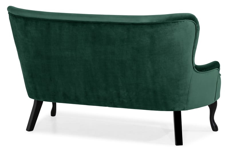 Dahlia Sofa Velour - Mørkegrøn - Howard sofa - Velour sofaer - 2 personers sofa