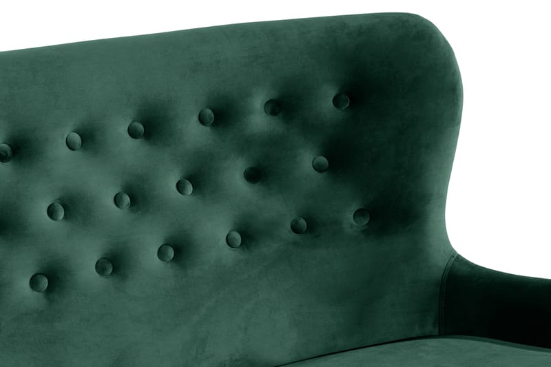 Dahlia Sofa Velour - Mørkegrøn - Howard sofa - Velour sofaer - 2 personers sofa