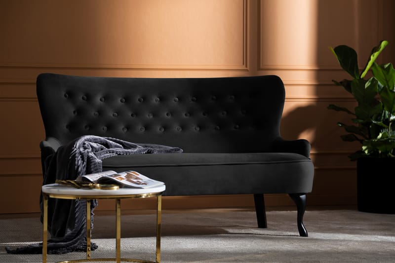 Dahlia Sofa Velour - Sort - Møbler - Sofaer - Howard sofa