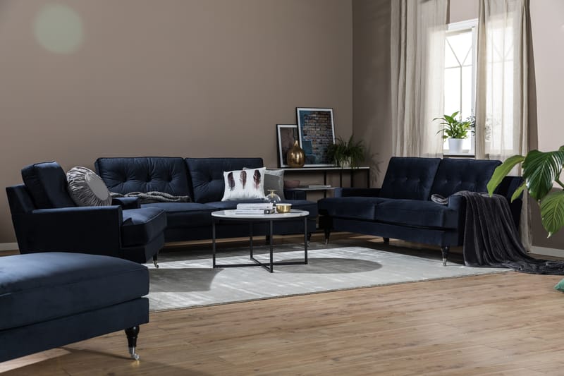 Dalby 2-personers Sofa Velour - Midnatsblå - Howard sofa - Velour sofaer - 2 personers sofa
