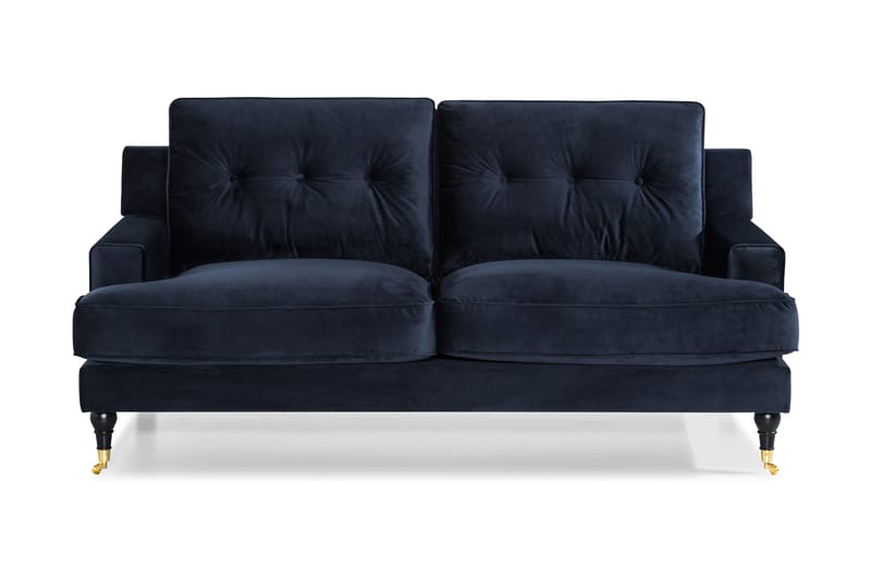 Dalby 2-pers Sofa Velour - Midnatsblå - Velour sofaer - 2 personers sofa - Howard sofa