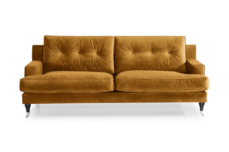 Dalby 3-personers Sofa Velour - Amber - Howard sofa - Velour sofaer - 3 personers sofa