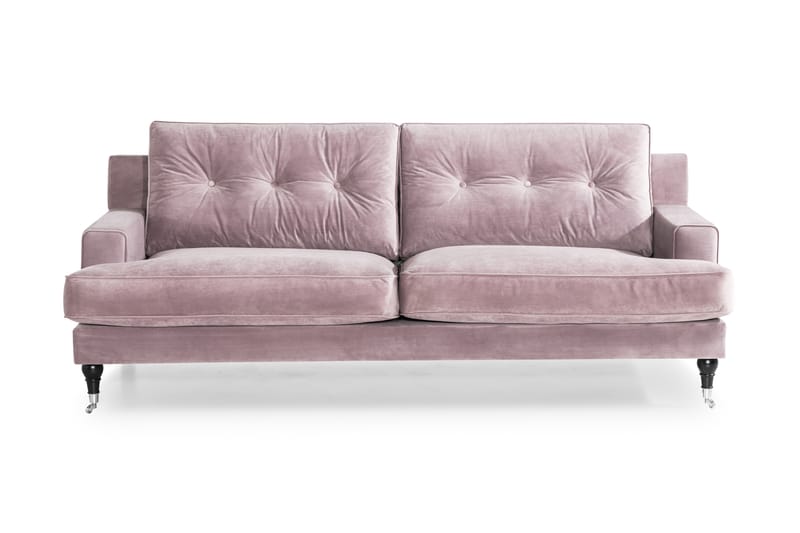 Dalby 3-personers Sofa Velour - Lilla - Howard sofa - Velour sofaer - 3 personers sofa