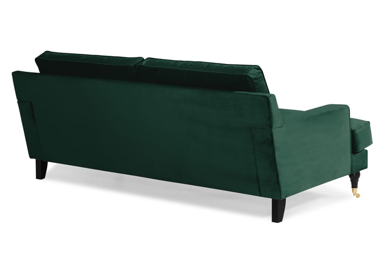 Dalby 3-personers Sofa Velour - Mørkegrøn - Howard sofa - Velour sofaer - 3 personers sofa