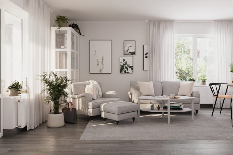 Howard Classic 2-personers Svunget Stofsofa - Grå - Møbler - Sofaer - Howard sofa