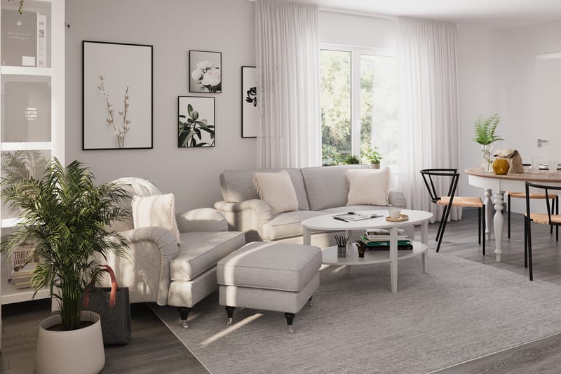Howard Classic 2-personers Svunget Stofsofa - Grå - Møbler - Sofaer - Howard sofa