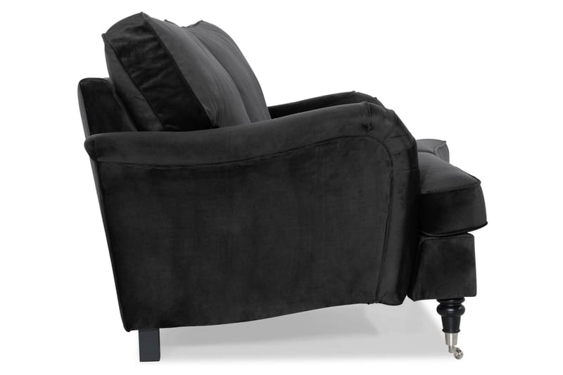 Howard Classic 2-personers Svunget Fløjlssofa - Sort - Møbler - Sofaer - Howard sofa