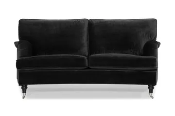 Howard Classic 2-personers Svunget Fløjlssofa - Sort - Møbler - Sofaer - Howard sofa