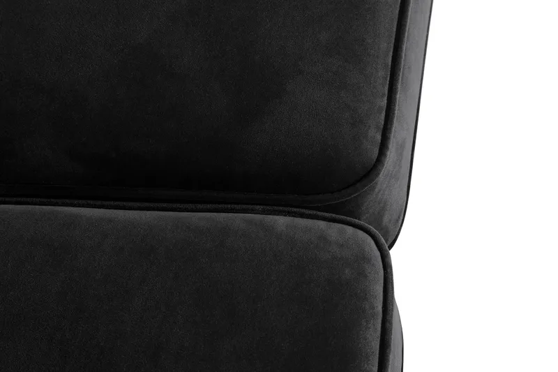 Howard Classic 2-personers Svunget Fløjlssofa - Sort - Møbler - Sofaer - Howard sofa