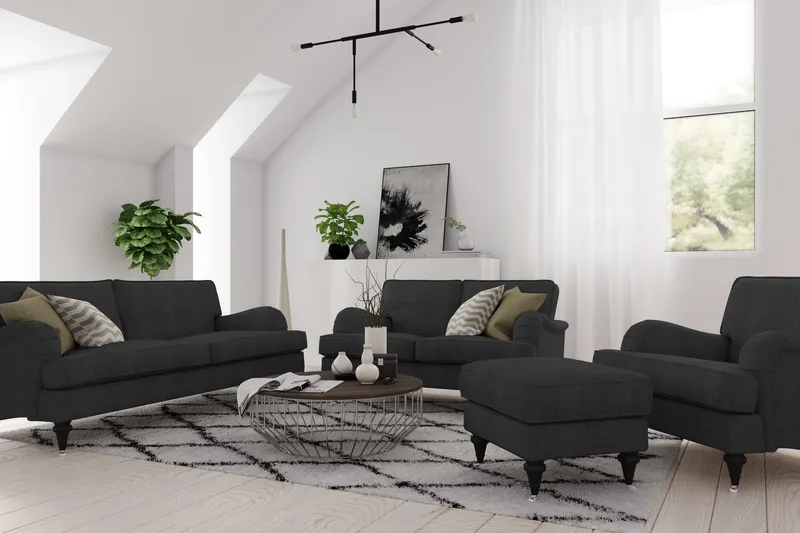 Howard Classic 3-personers Stofsofa - Antracit - Møbler - Sofaer - Howard sofa