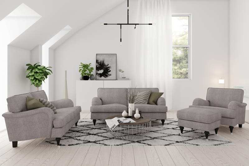 Howard Classic 3-pers Sofa - Grå/Brun - Howard sofa - 3 personers sofa