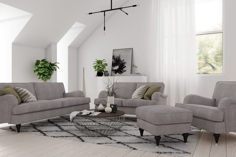 Howard Classic 3-pers Sofa - Grå/Brun - Howard sofa - 3 personers sofa