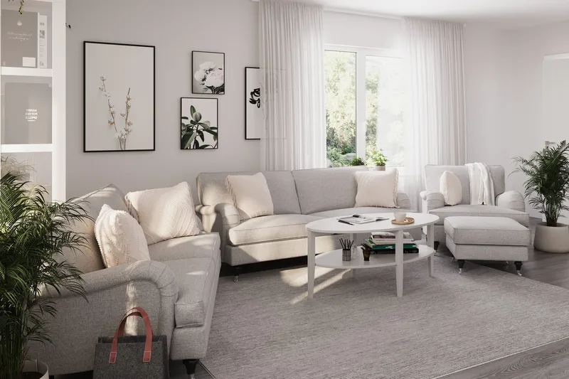Howard Classic 3-personers Stofsofa - Grå - Møbler - Sofaer - Howard sofa