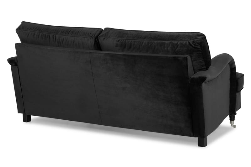 Howard Classic Veloursofa 2-pers Buet - Sort - Howard sofa - Velour sofaer - 2 personers sofa