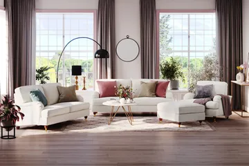 Howard Lyx 2-personers Sofa i Bouclé - Hvid - Møbler - Sofaer - Howard sofa
