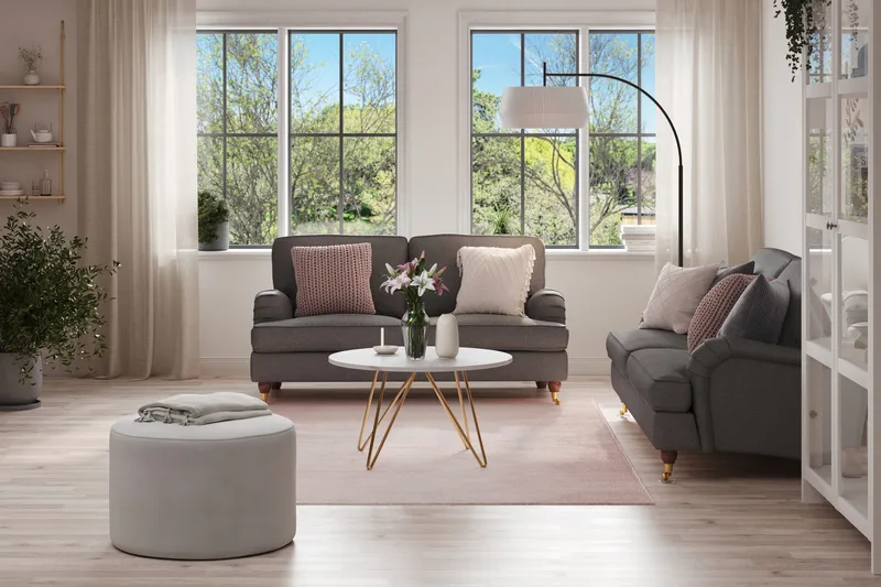 Howard Lyx 2-personers Stofsofa - Mørkegrå - Møbler - Sofaer - Howard sofa