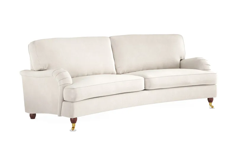 Howard Lyx 3-personers Svunget Fløjlssofa - Cremehvid - Møbler - Sofaer - Howard sofa
