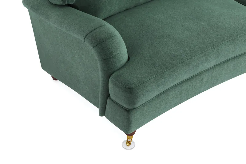 Howard Lyx 3-personers Svunget Fløjlssofa - Mørkegrøn - Møbler - Sofaer - Howard sofa