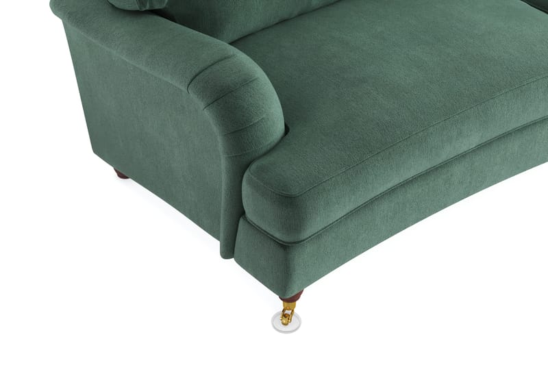 Howard Lyx 3-personers Svunget Fløjlssofa - Mørkegrøn - Møbler - Sofaer - Howard sofa
