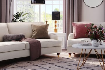 Howard Lyx 3-personers Svunget Sofa i Bouclé - Hvid - Møbler - Sofaer - Howard sofa