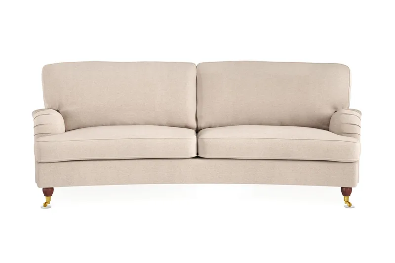 Howard Lyx 3-personers Svunget Stofsofa, Beige