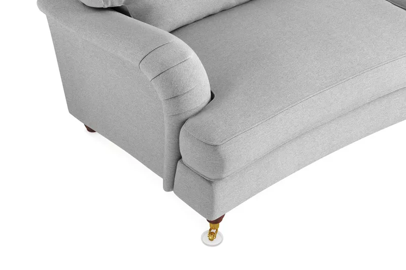 Howard Lyx 3-personers Svunget Stofsofa - Lysegrå - Møbler - Sofaer - Howard sofa