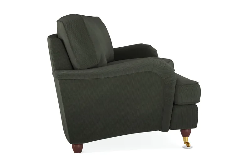 Howard Lyx 3-personers Svunget Manchestersofa - Mørkegrøn - Møbler - Sofaer - Howard sofa