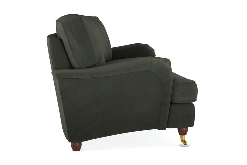 Howard Lyx 3-personers Svunget Manchestersofa - Mørkegrøn - Møbler - Sofaer - Howard sofa