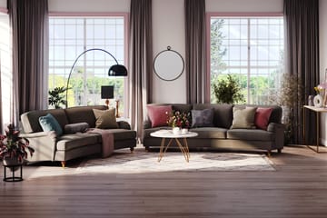 Howard Lyx 3-personers Svunget Manchestersofa - Mørkegrå - Møbler - Sofaer - Howard sofa