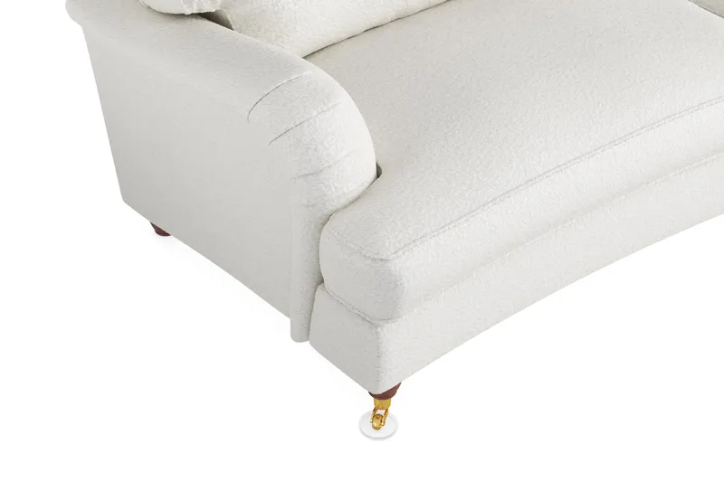 Howard Lyx 3-personers Svunget Sofa i Bouclé - Hvid - Møbler - Sofaer - Howard sofa