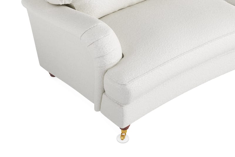 Howard Lyx 3-personers Svunget Sofa i Bouclé - Hvid - Møbler - Sofaer - Howard sofa