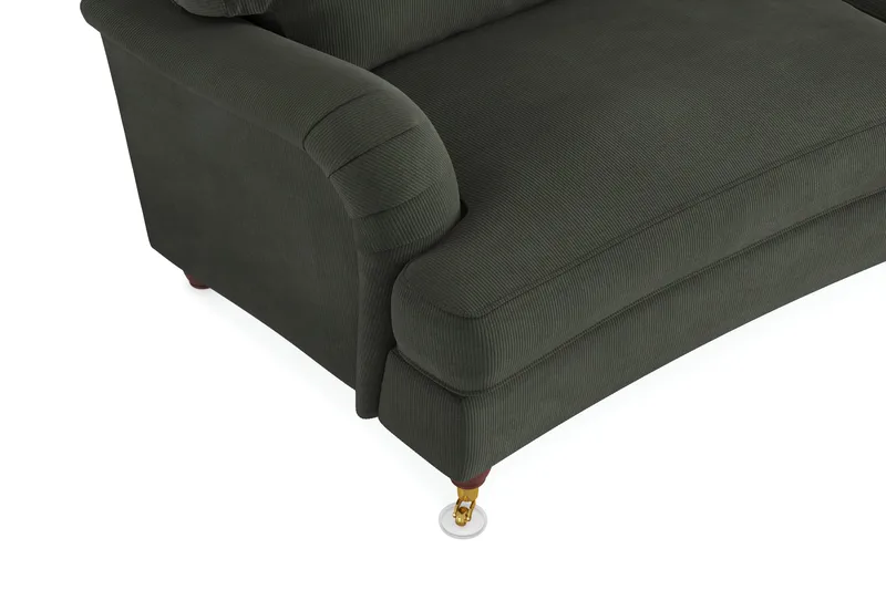 Howard Lyx 3-personers Svunget Manchestersofa - Mørkegrøn - Møbler - Sofaer - Howard sofa
