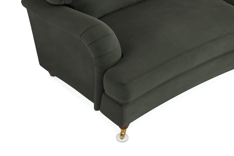 Howard Lyx 3-personers Svunget Manchestersofa - Mørkegrøn - Møbler - Sofaer - Howard sofa