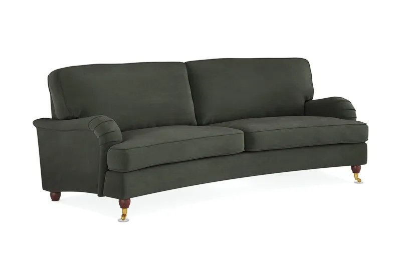 Howard Lyx 3-personers Svunget Manchestersofa - Mørkegrøn - Møbler - Sofaer - Howard sofa