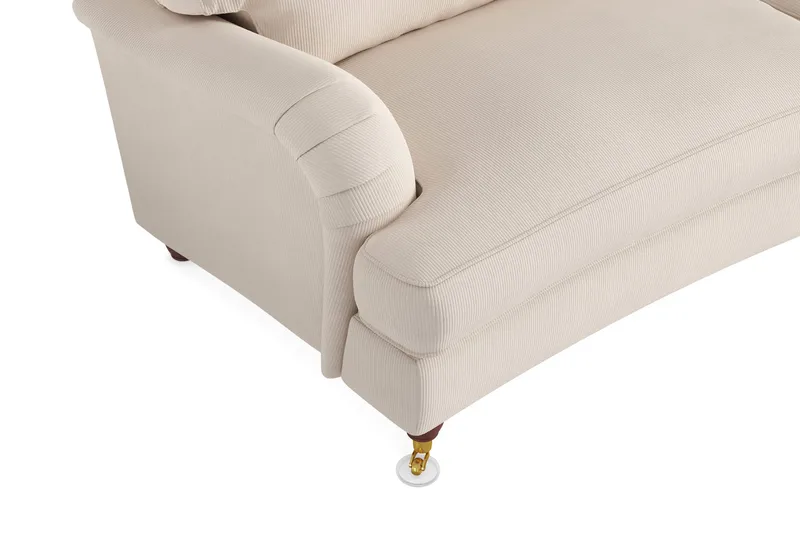 Howard Lyx 3-personers Svunget Manchestersofa - Beige - Møbler - Sofaer - Howard sofa