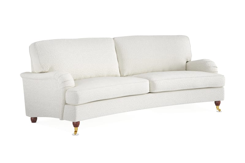 Howard Lyx 3-personers Svunget Sofa i Bouclé - Hvid - Møbler - Sofaer - Howard sofa
