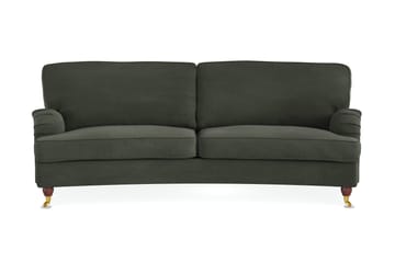 Howard Lyx 3-personers Svunget Manchestersofa - Mørkegrøn - Møbler - Sofaer - Howard sofa