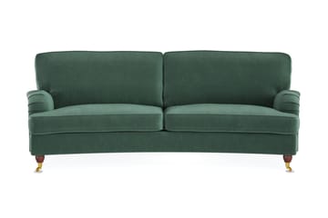 Howard Lyx 3-personers Svunget Fløjlssofa - Mørkegrøn - Møbler - Sofaer - Howard sofa