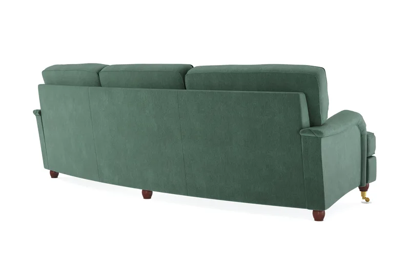 Howard Lyx 4-personers Svunget Fløjlssofa - Mørkegrøn - Møbler - Sofaer - Howard sofa