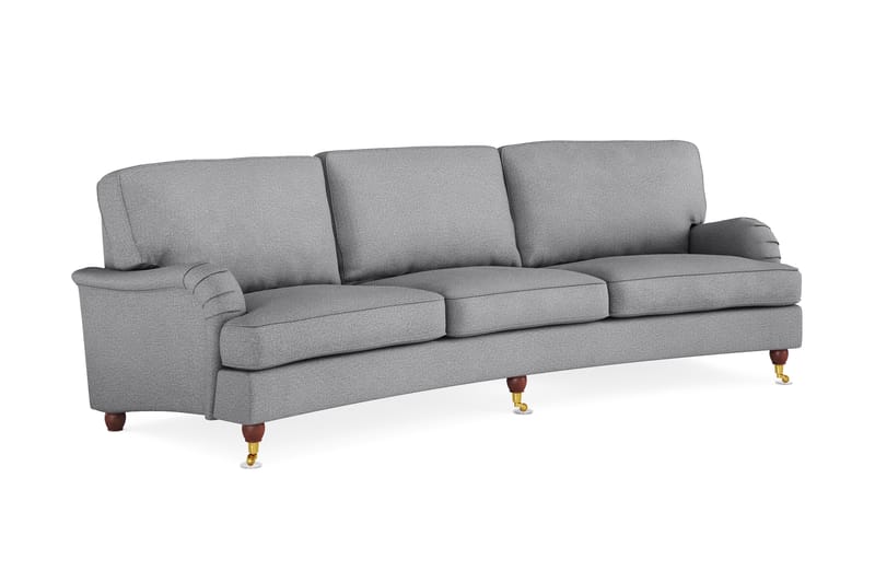 Howard Lyx 4-personers Svunget Stofsofa - Lysegrå - Møbler - Sofaer - Howard sofa