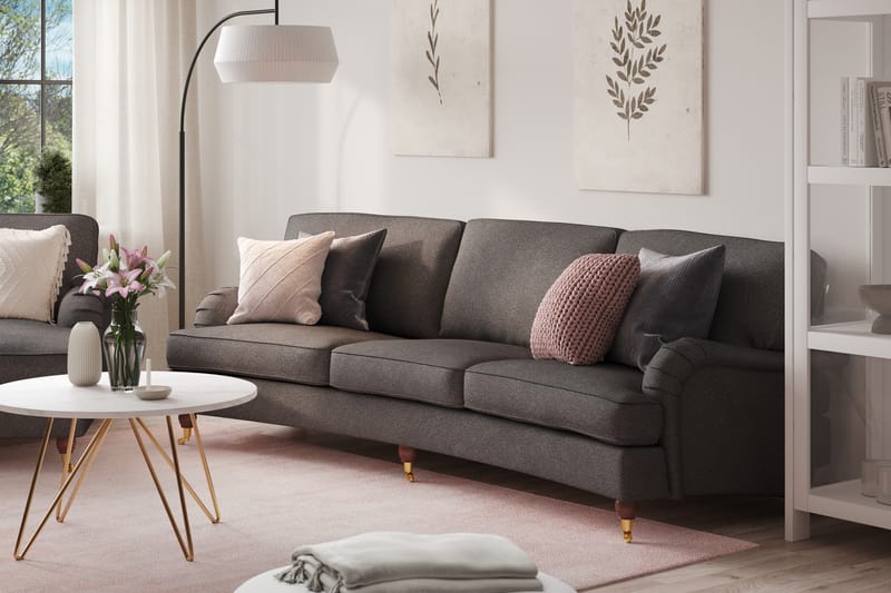 Howard Lyx 4-pers Sofa Buet - Mørkegrå - 4 personers sofa - Howard sofa