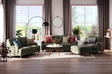 Howard Lyx 4-personers Manchestersofa - Mørkegrøn - Møbler - Sofaer - Howard sofa