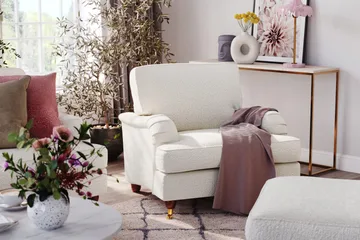 Howard Lyx 4-personers Sofa i Bouclé - Hvid - Møbler - Sofaer - Howard sofa