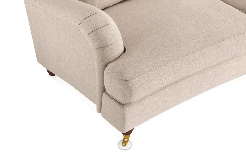 Howard Lyx 4-personers Svunget Stofsofa - Beige - Møbler - Sofaer - Howard sofa