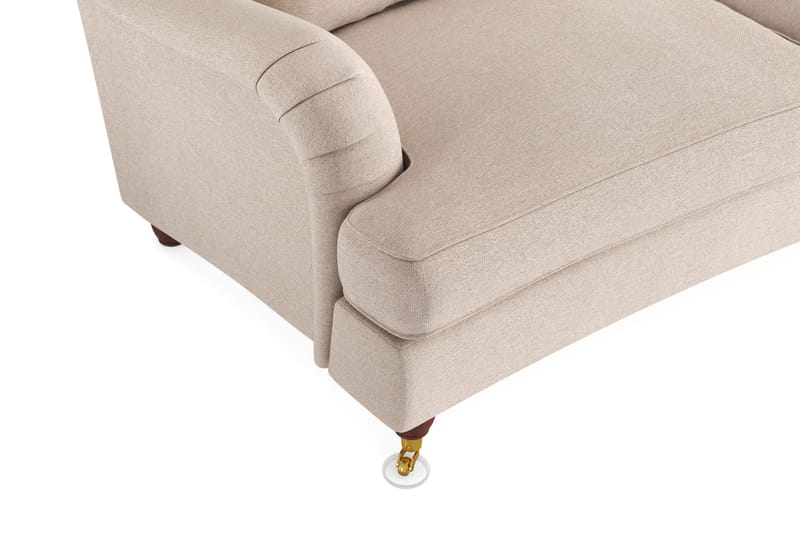 Howard Lyx 4-personers Svunget Stofsofa - Beige - Møbler - Sofaer - Howard sofa