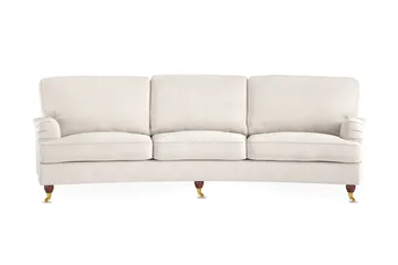 Howard Lyx 4-personers Svunget Fløjlssofa - Cremehvid - Møbler - Sofaer - Howard sofa