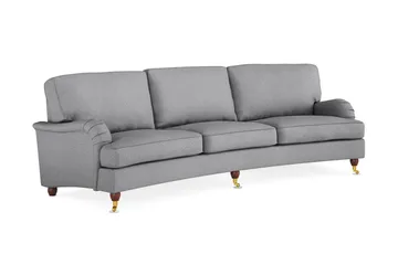 Howard Lyx 4-personers Svunget Stofsofa - Lysegrå - Møbler - Sofaer - Howard sofa