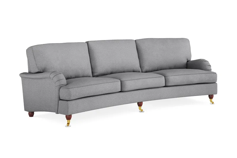 Howard Lyx 4-personers Svunget Stofsofa - Lysegrå - Møbler - Sofaer - Howard sofa