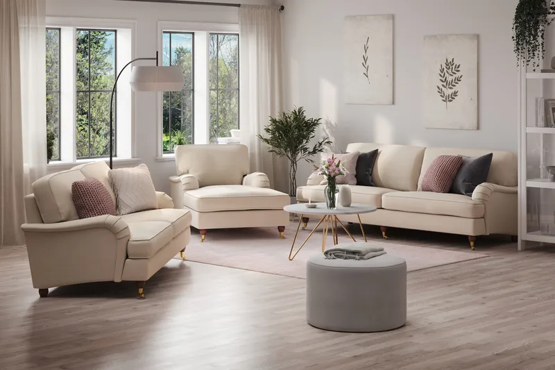 Howard Lyx 4-personers Stofsofa - Beige - Møbler - Sofaer - Howard sofa
