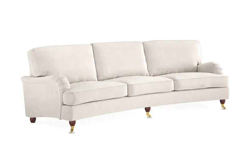 Howard Lyx 4-personers Svunget Fløjlssofa - Cremehvid - Møbler - Sofaer - Howard sofa